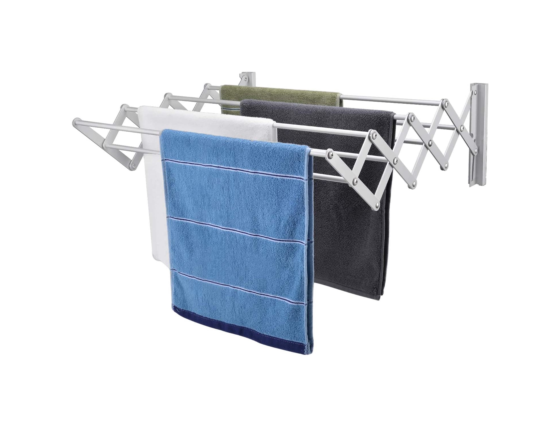 Wall Mount Clothes Drying Rack Rustproof Accordion Retractable Drying