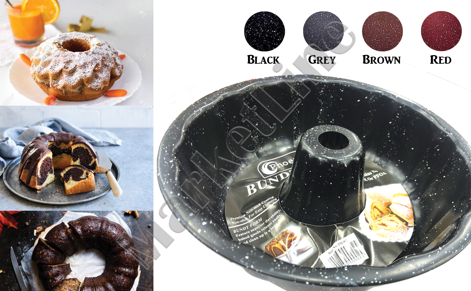 FLUTED BUNDT PAN 25CM Market Line