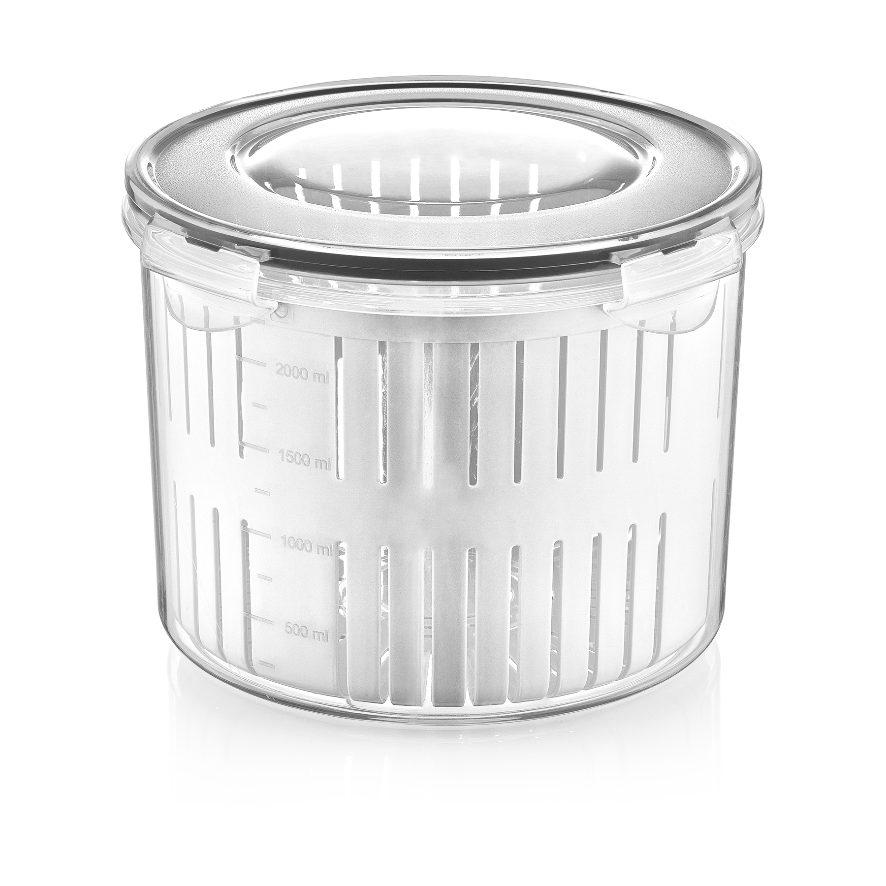 Pickle Jar With Strainer Insert,deli Food Storage Container,large Flip Jar  With Leakproof And Lock It Lid